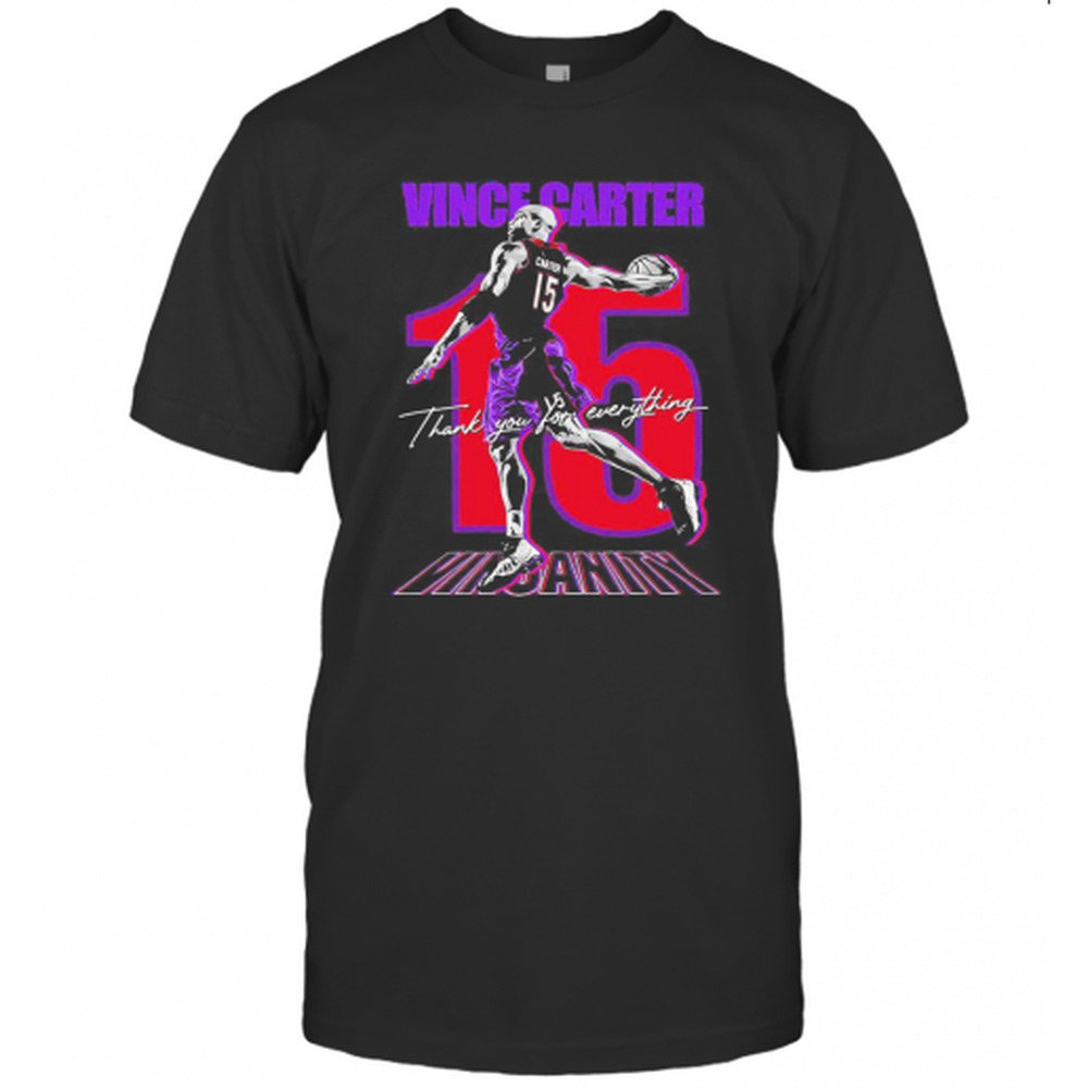 Vince Carter 15 Thank You Basketball Legend Fan Tribute T-Shirt